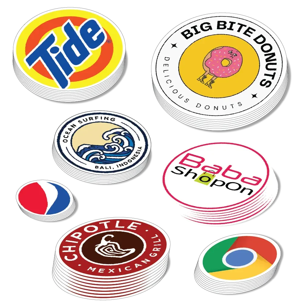 15 Circle Sticker Samples - Lord of Stickers