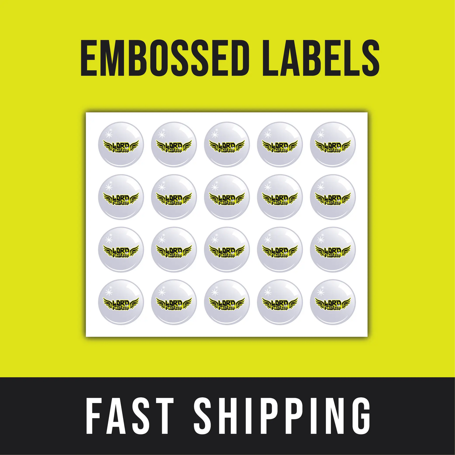 Custom Embossed Labels Printing Company in USA, NY - Lord of Stickers