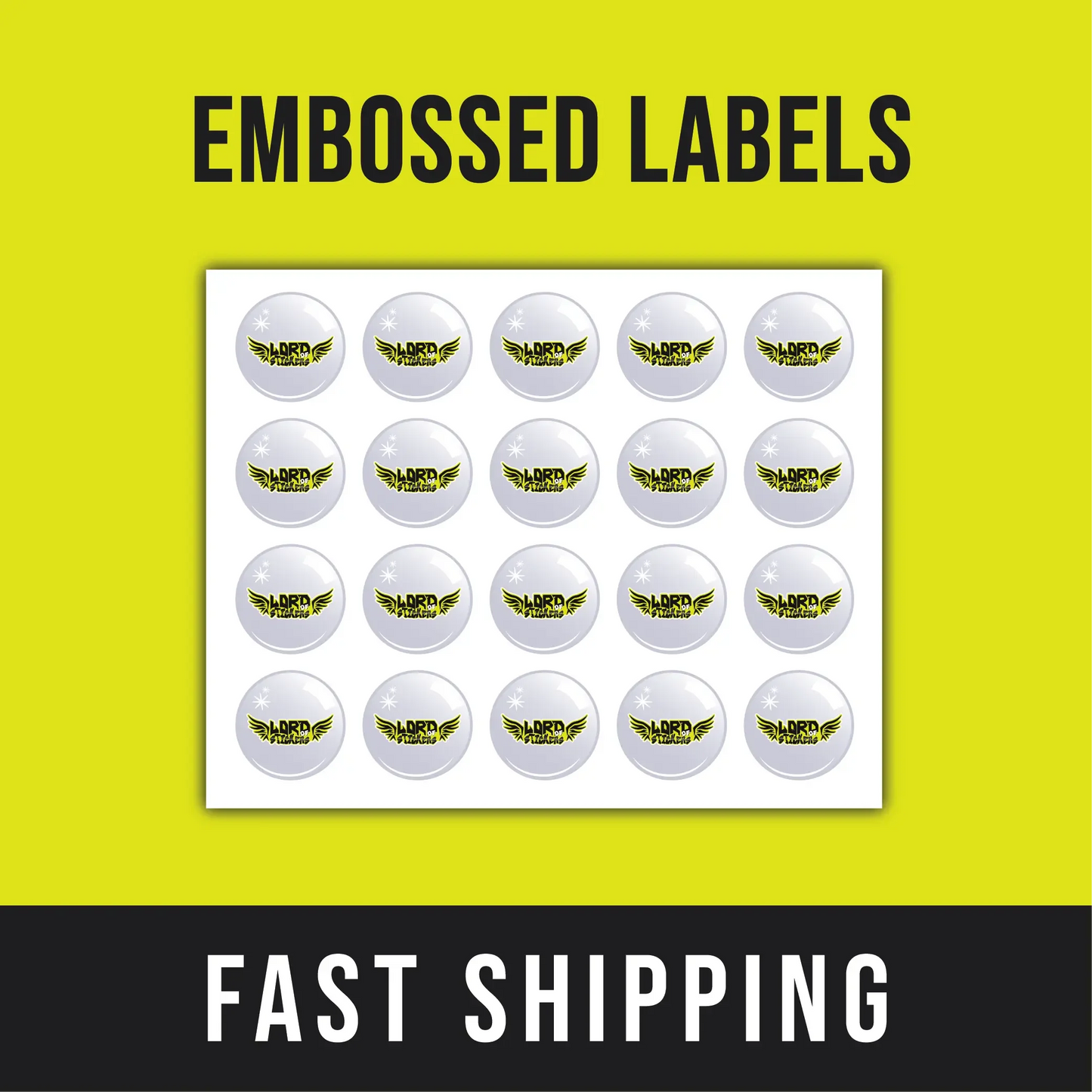 Embossed Labels - Lord of Stickers