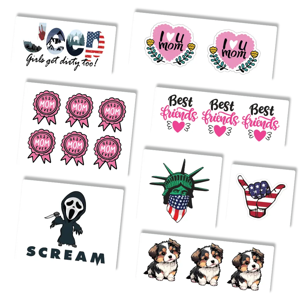 High-Quality Custom Kiss Cut Stickers for Branding & Packaging