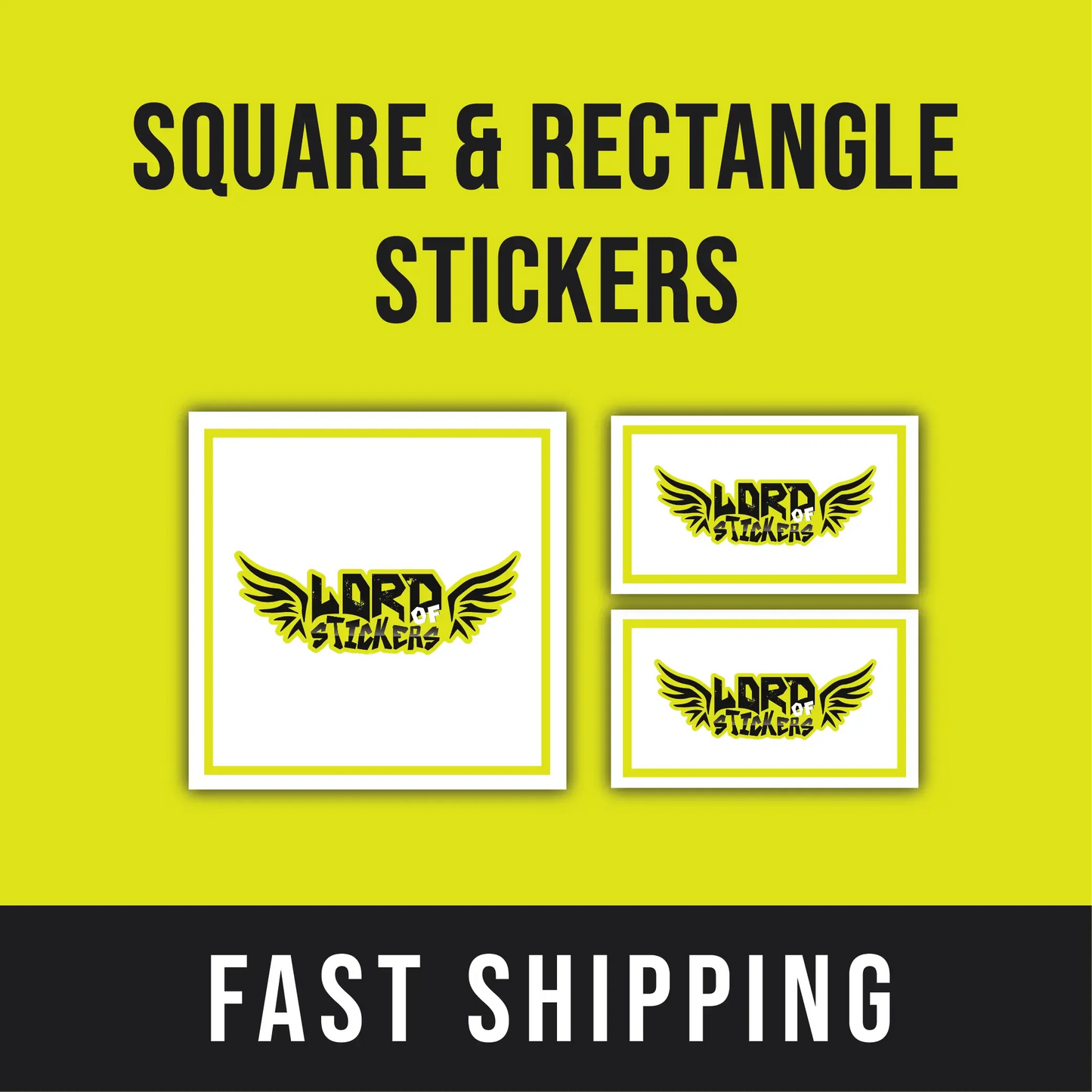 Rectangle & Square Stickers - Lord of Stickers